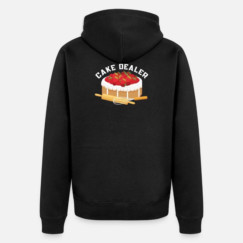 Cake distributeur pâtissier pâtissier - Veste à capuche bio Premium Unisexe - noir