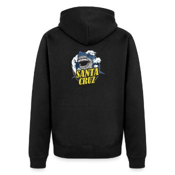 Requin de Santa Cruz en Californie - Veste à capuche bio Premium Unisexe - noir - Dos - Nico (187cm)