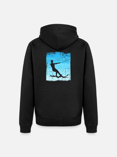 Water skiing Waterskiing Water skiers - Unisex Premium Organic Zip Hoodie - black