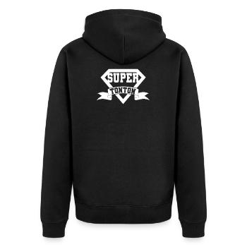 Super Tonton, Oncle - Veste à capuche bio Premium Unisexe - noir - Dos - Nico (187cm)