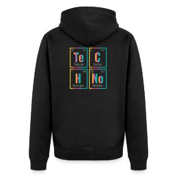 Techno Element House Music - Unisex Premium Organic Zip Hoodie - black - Back - Nico (187cm)