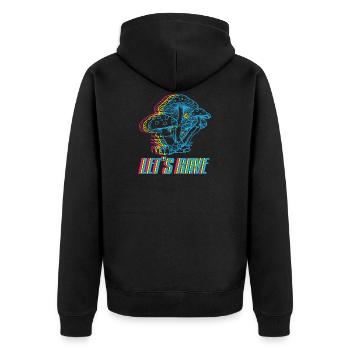 Let’s rave - Veste à capuche bio Premium Unisexe - noir - Dos - Nico (187cm)
