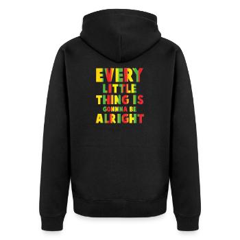 Reggae - Veste à capuche bio Premium Unisexe - noir - Dos - Nico (187cm)