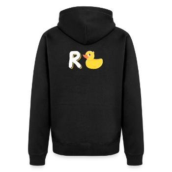 Retraite Retraite Retraite Départ à la retraite grand-mère grand-mère - Veste à capuche bio Premium Unisexe - noir - Dos - Nico (187cm)