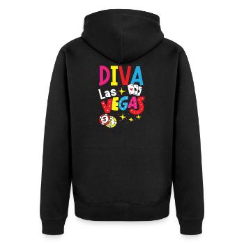 Diva Las Vegas Femmes - Veste à capuche bio Premium Unisexe - noir - Dos - Nico (187cm)