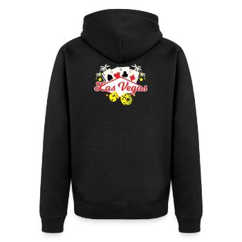 Las Vegas Cubes Palmes - Veste à capuche bio Premium Unisexe - noir - Dos - Nico (187cm)