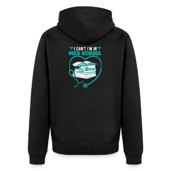 Med School Student Drôles de citations médicales Gra - Veste à capuche bio Premium Unisexe - noir - Dos - Nico (187cm)