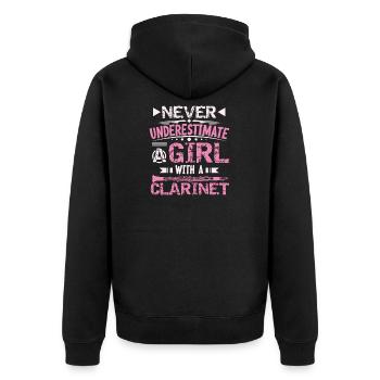 clairine - Veste à capuche bio Premium Unisexe - noir - Dos - Nico (187cm)