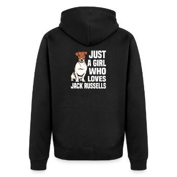 Jack Russell Terrier - Veste à capuche bio Premium Unisexe - noir - Dos - Nico (187cm)