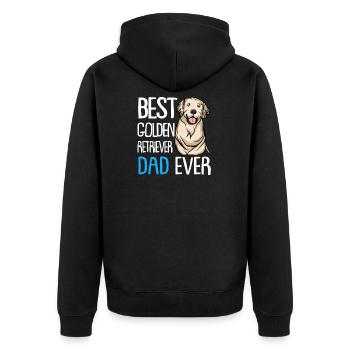 Golden Retriever | Golden Retriever - Veste à capuche bio Premium Unisexe - noir - Dos - Nico (187cm)