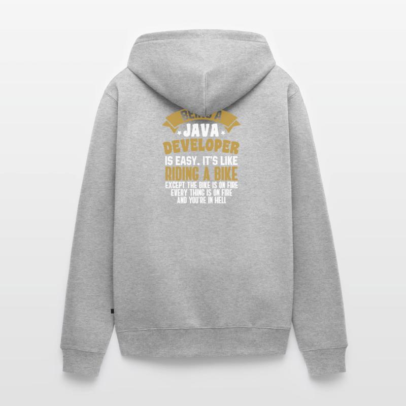 Java Developer Veste à capuche bio Premium Unisexe