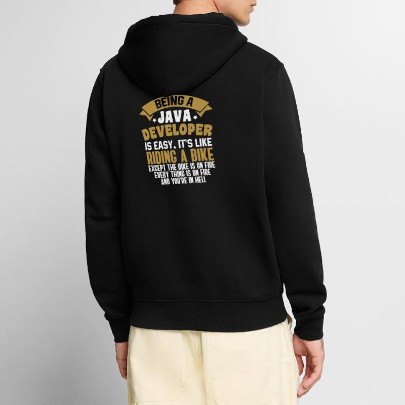 Java Developer Unisex Premium Bio Zip Hoodie