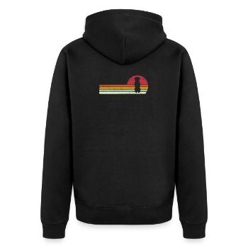 Appenzeller Sennenhund - Unisex Premium Bio Zip Hoodie - Schwarz - Hinten - Nico (187cm)