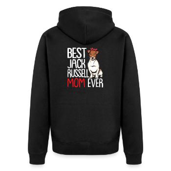 Best Jack Russell Mom Ever - Unisex Premium Bio Zip Hoodie - Schwarz - Hinten - Nico (187cm)