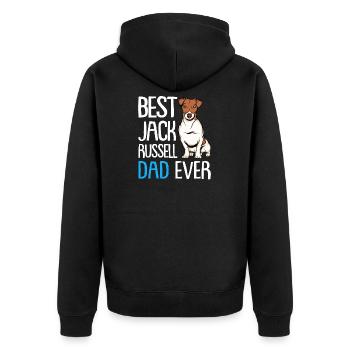 Meilleur Jack Russell Papa - Veste à capuche bio Premium Unisexe - noir - Dos - Nico (187cm)