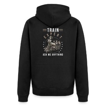 Don de train ferroviaire - Veste à capuche bio Premium Unisexe - noir - Dos - Nico (187cm)
