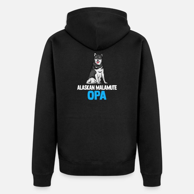 Alaskan Malamute - Unisex Premium Bio Zip Hoodie - Schwarz