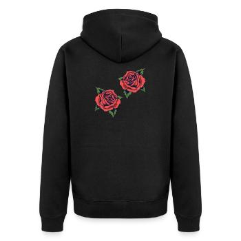 Roses - Veste à capuche bio Premium Unisexe - noir - Dos - Nico (187cm)