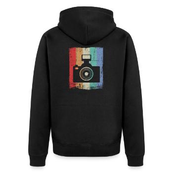 Photographie photographique Photographe photographe photographe - Veste à capuche bio Premium Unisexe - noir - Dos - Nico (187cm)