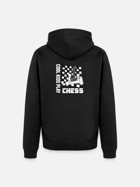 Schach Sprüche - Unisex Premium Bio Zip Hoodie - Schwarz