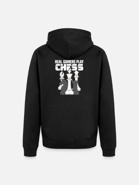 Échecs Proverbes - Veste à capuche bio Premium Unisexe - noir