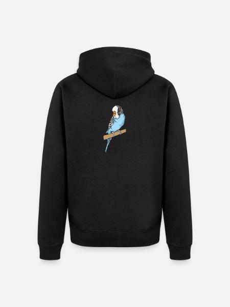 Budgerigar - Unisex Premium Organic Zip Hoodie - black