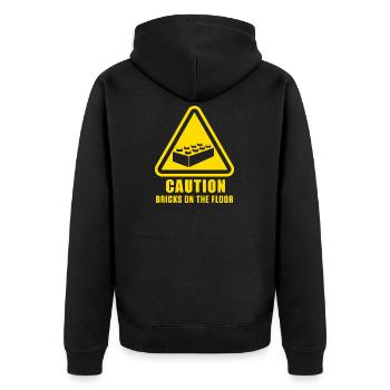 Klemmsteine Bauen Bausteine Blöcke Kita Geschenk - Unisex Premium Bio Zip Hoodie - Schwarz - Hinten - Nico (187cm)
