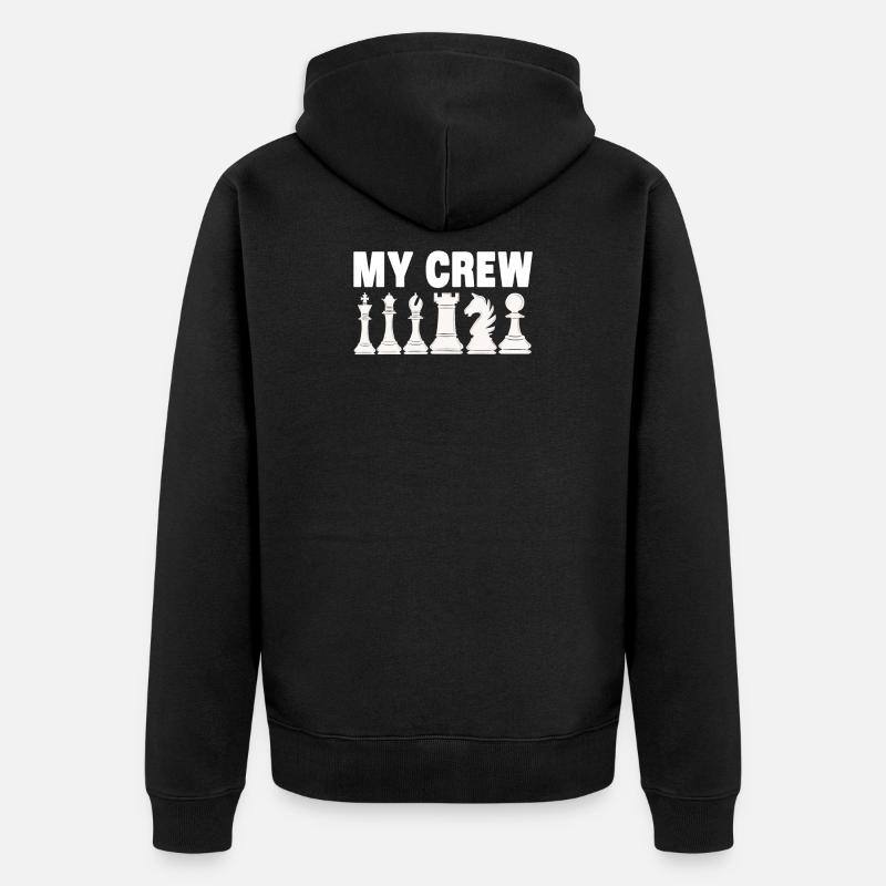 Échecs Proverbes - Veste à capuche bio Premium Unisexe - noir