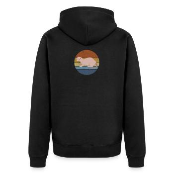 Naked Mole Rat Rodent - Unisex Premium Organic Zip Hoodie - black - Back - Nico (187cm)