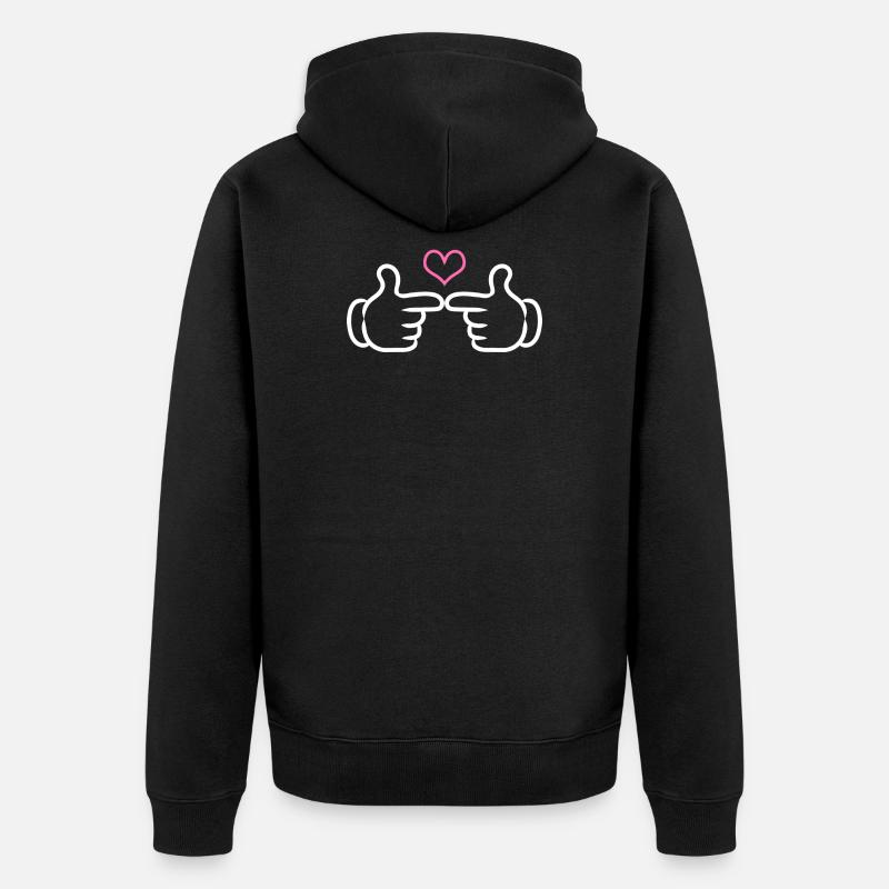 Symbole Shy - Veste à capuche bio Premium Unisexe - noir
