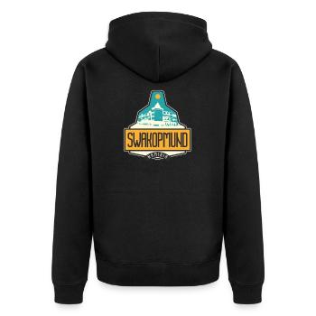 Swakopmund - Namibie - Veste à capuche bio Premium Unisexe - noir - Dos - Nico (187cm)