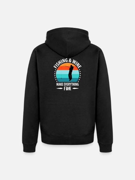 Pêche pêche pêche - Veste à capuche bio Premium Unisexe - noir