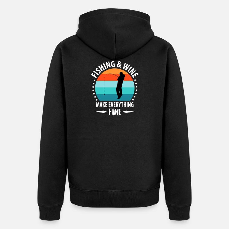 Pêche pêche pêche - Veste à capuche bio Premium Unisexe - noir