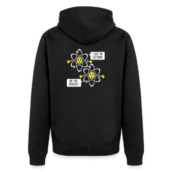 Drôle d’électron Pun Professeur de sciences de chimie - Veste à capuche bio Premium Unisexe - noir - Dos - Nico (187cm)