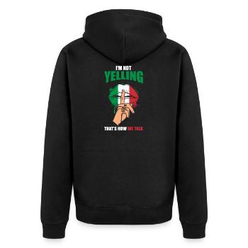 Italie Femme Cadeau - Veste à capuche bio Premium Unisexe - noir - Dos - Nico (187cm)