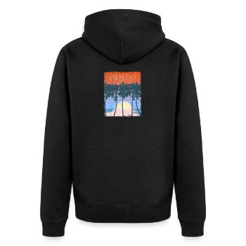 Retro Phuket Thailand Strandurlaub Souvenir - Unisex Premium Bio Zip Hoodie - Schwarz - Hinten - Nico (187cm)