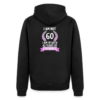 60 ans 60 ans 60 ans 60 ans 60 ans - Veste à capuche bio Premium Unisexe - noir - Dos - Nico (187cm)