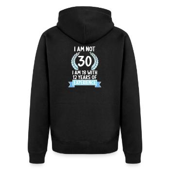 30 ans 30 ans 30 ans 30 ans 30 ans - Veste à capuche bio Premium Unisexe - noir - Dos - Nico (187cm)