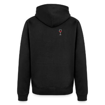 Vin vin rouge Buveur de vin Amateurs de vin Dames - Veste à capuche bio Premium Unisexe - noir - Dos - Nico (187cm)