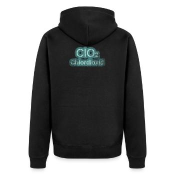 chlorine dioxide - Unisex Premium Organic Zip Hoodie - black - Back - Nico (187cm)