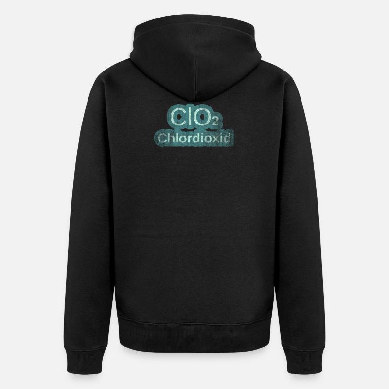 chlordioxid - Unisex Premium Bio Zip Hoodie - Schwarz