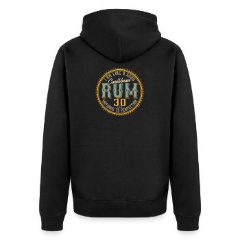 30th birthday 30 years I am like good rum - Unisex Premium Organic Zip Hoodie - black - Back - Nico (187cm)