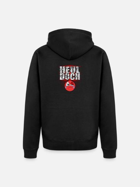 Heul Doch - Unisex Premium Bio Zip Hoodie - Schwarz