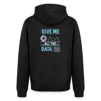 Statistiques des scientifiques du Big Data - Veste à capuche bio Premium Unisexe - noir - Dos - Nico (187cm)