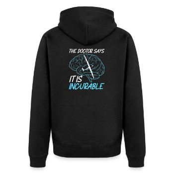 Glider Gliding Gliding Glider Flying - Unisex Premium Organic Zip Hoodie - black - Back - Nico (187cm)