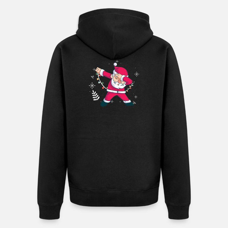 Dabbing Santa Claus Danse Noël - Veste à capuche bio Premium Unisexe - noir