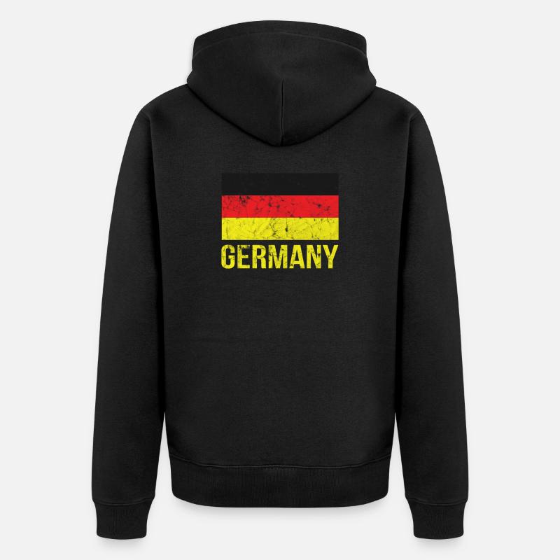 Vêtements du drapeau allemand - Veste à capuche bio Premium Unisexe - noir