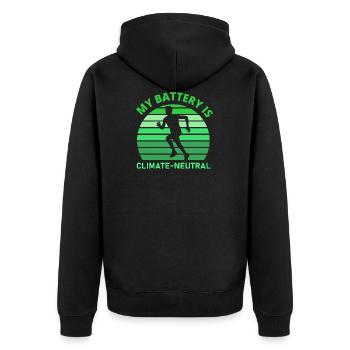 Race Jogging Climate Environment - Unisex Premium Organic Zip Hoodie - black - Back - Nico (187cm)
