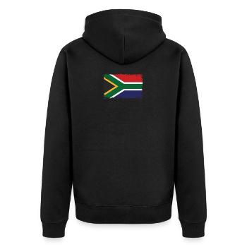 Afrique du Sud Herzschlag Flagge Vintage Afrique du Sud - Veste à capuche bio Premium Unisexe - noir - Dos - Nico (187cm)