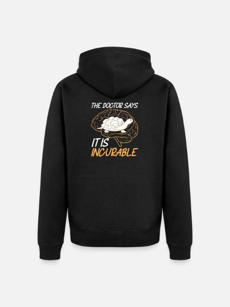 Turtle Turtle - Unisex Premium Organic Zip Hoodie - black